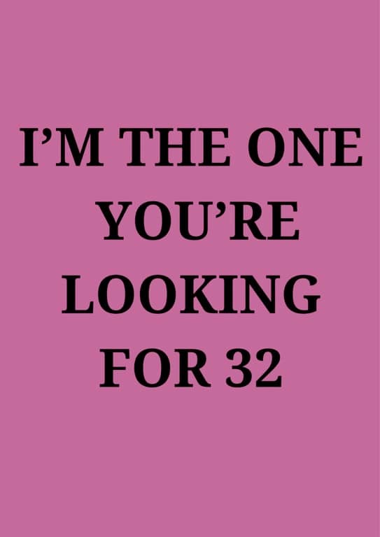 I'm The One You're Looking For 32